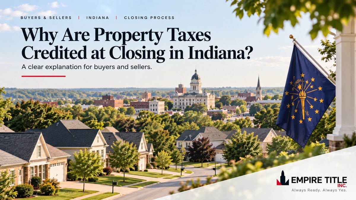 Empire Title guide to why property taxes are credited at closing in Indiana